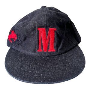 Marlboro Cigarettes Vanguard Hat Vintage Cap Black Adult Used Strapback